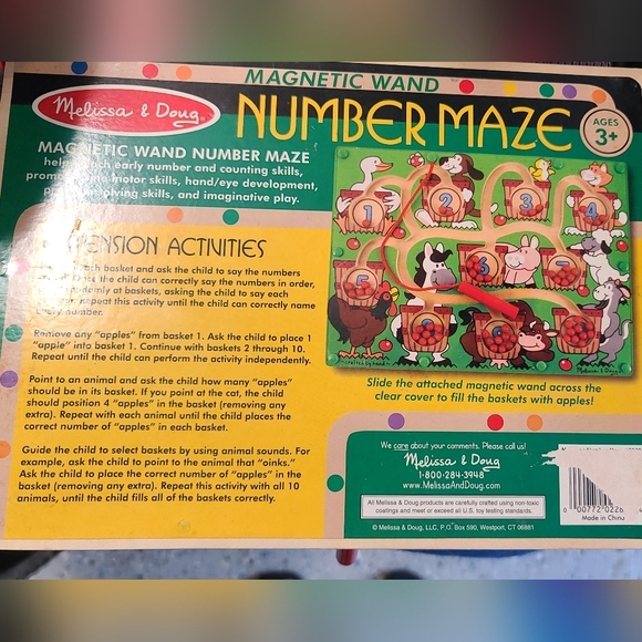 Melissa & Doug magnetic wand number maze 3+ - Picture 2 of 4